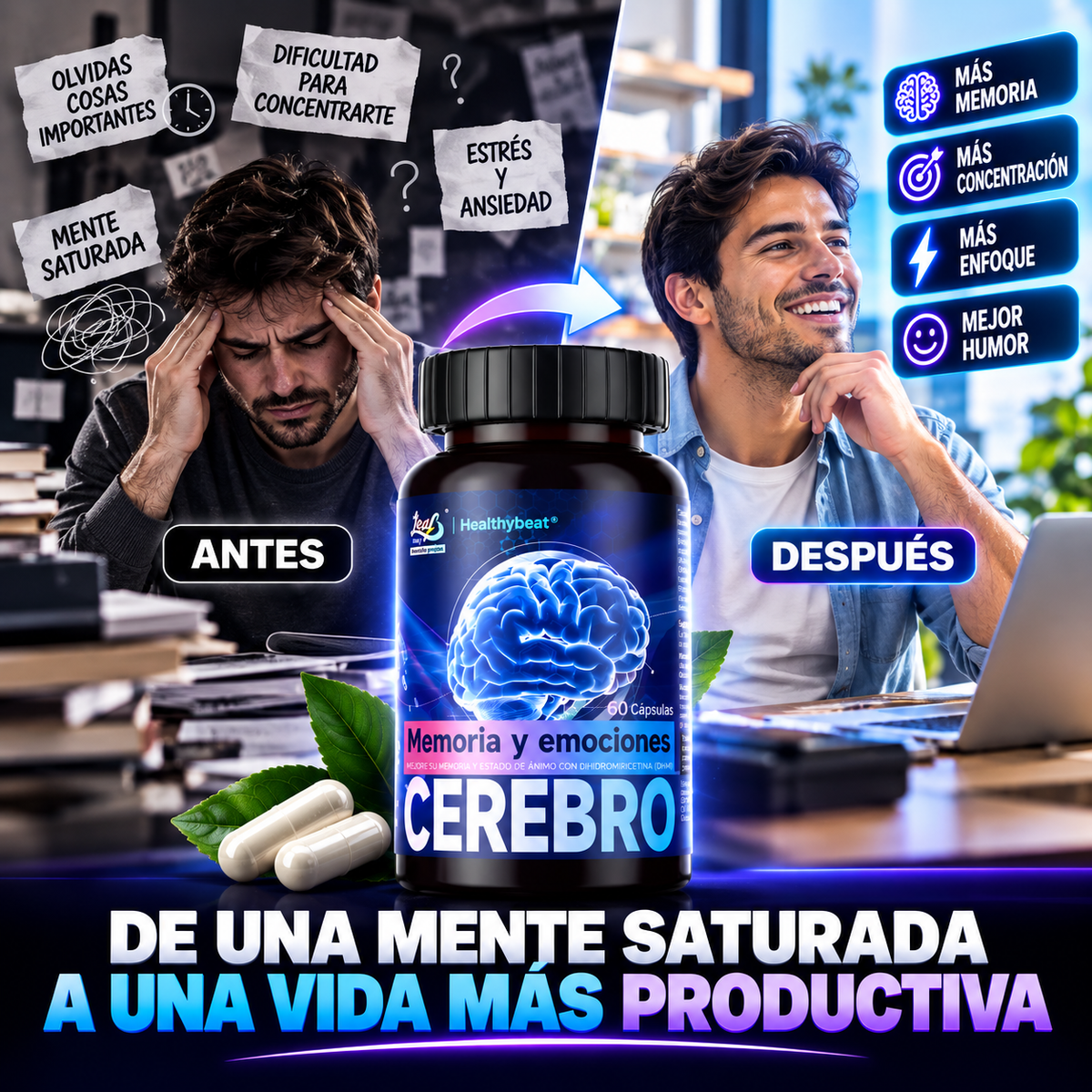 Suplemento Cerebro Soporte Cerebral 60cp