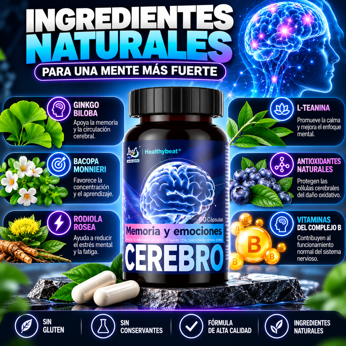 Suplemento Cerebro Soporte Cerebral 60cp