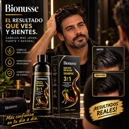 Champú Bionusse 3 en 1 para Canas – Coloración y Cuidado 500 ml
